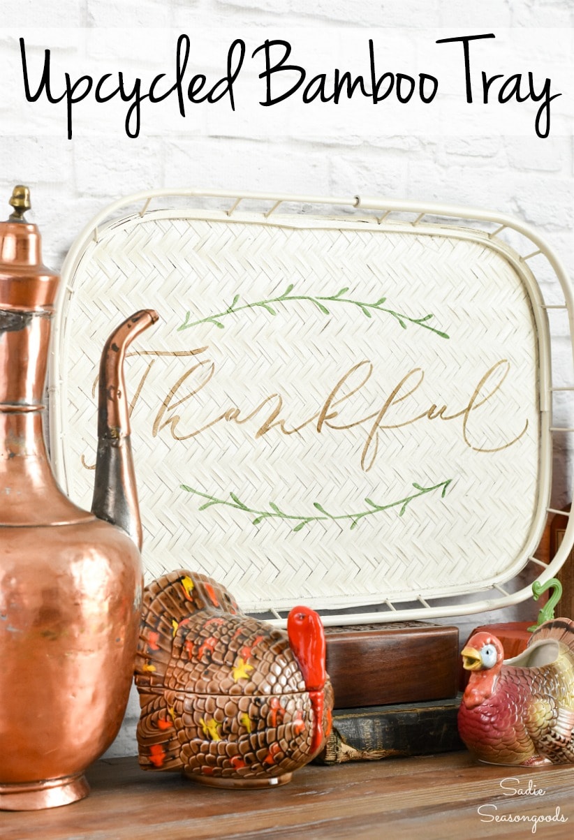 Thanksgiving sign and Thanksgiving tray