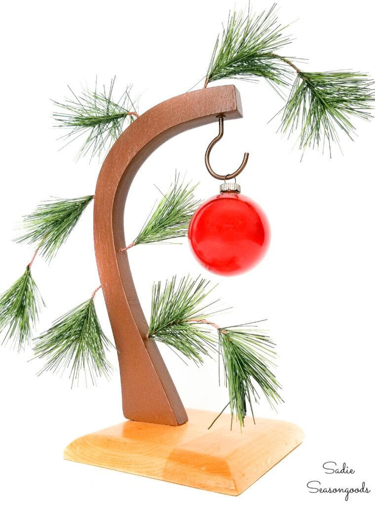 Upcycled Version of a Charlie Brown Christmas Tree