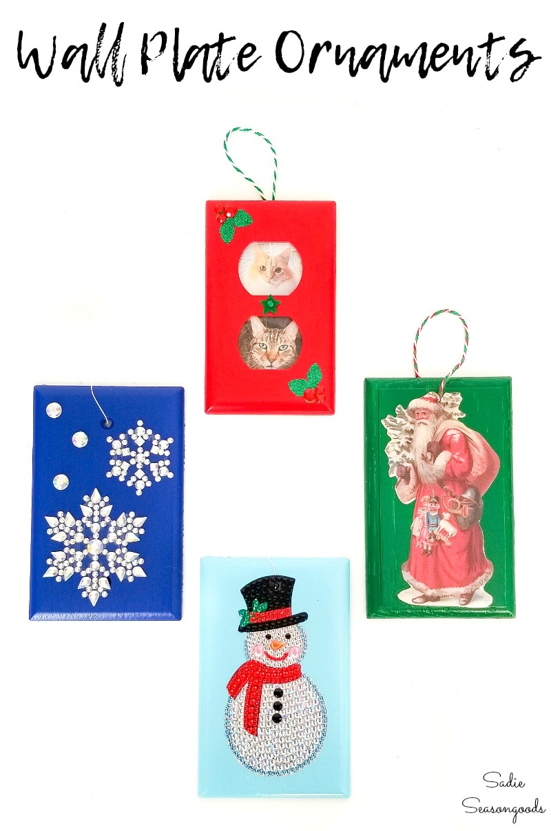 Switchplate covers as DIY Christmas ornaments