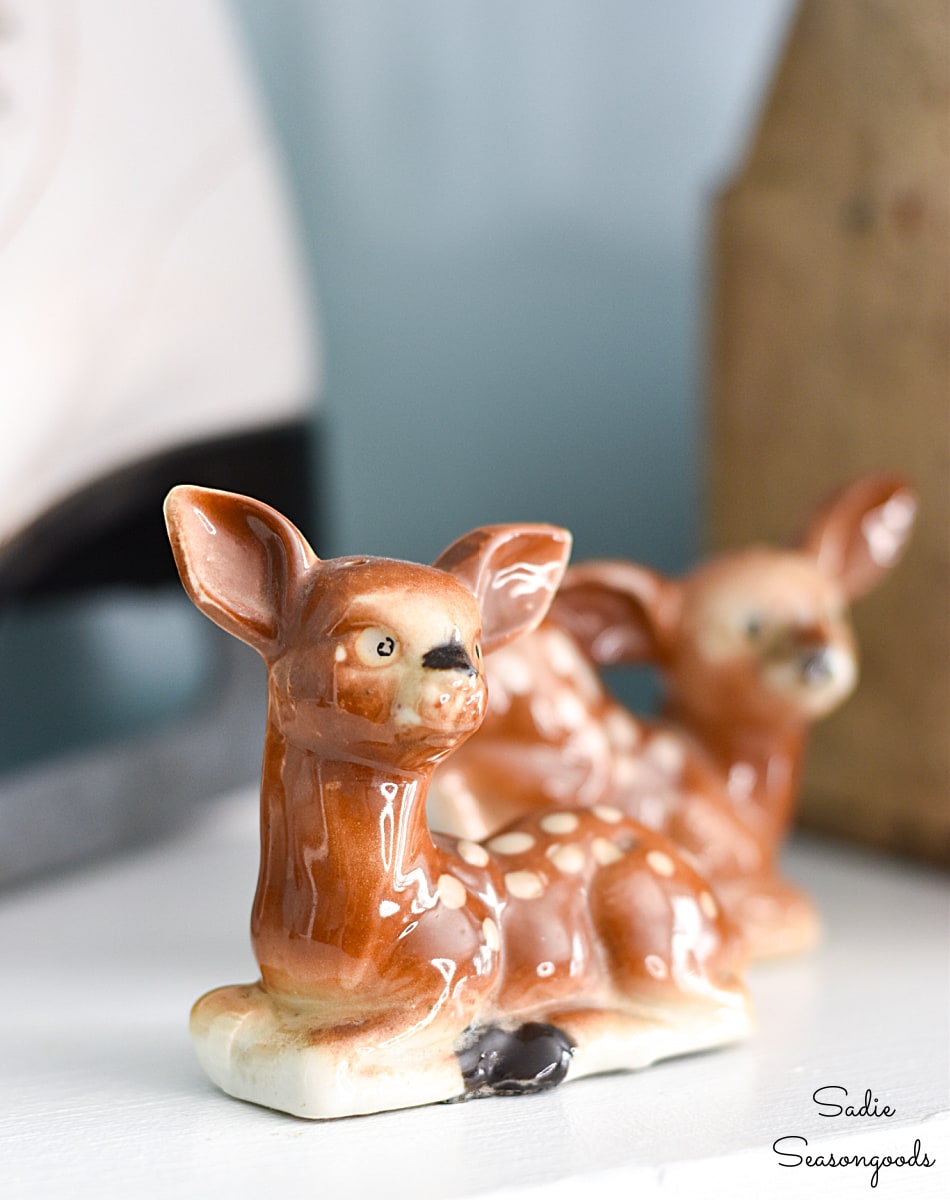 Winter decorating ideas with ceramic deer