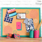 Decorative cork board for home office decor