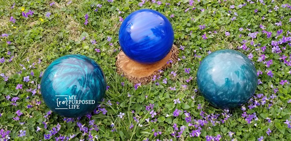 garden gazing balls from bowling balls