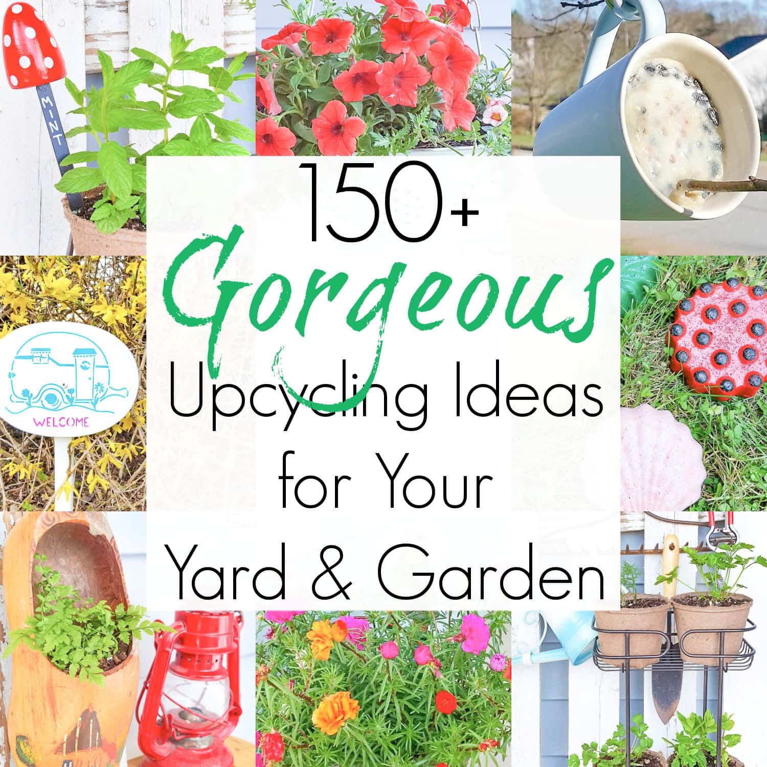 DIY Outdoor Garden Decor Ideas - Happiness is Homemade 