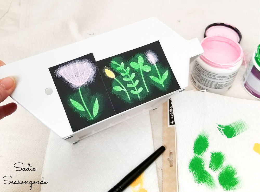 using a wildflowers stencil