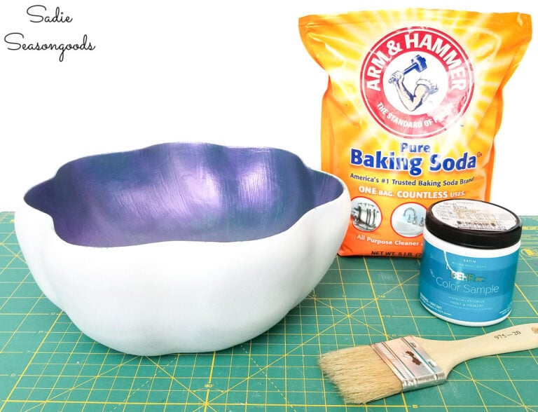 Clam Shell Bowl with Baking Soda Paint for Modern Coastal Decor
