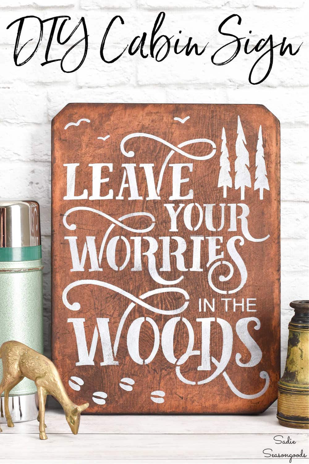 old cutting board as a cabin sign old cutting board as a cabin sign