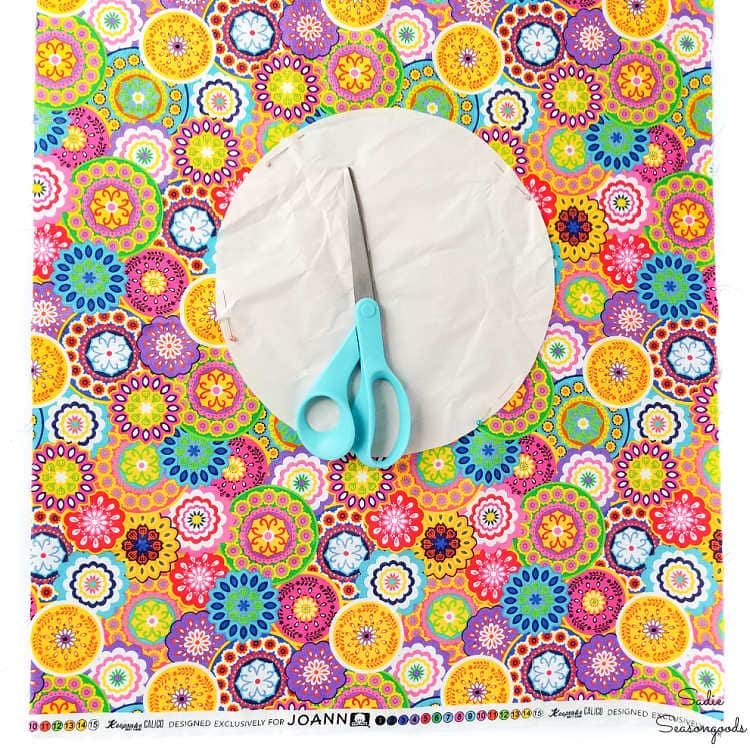 mandala fabric for an outdoor serving tray