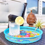 Outdoor Serving Tray with Boho Summer Style