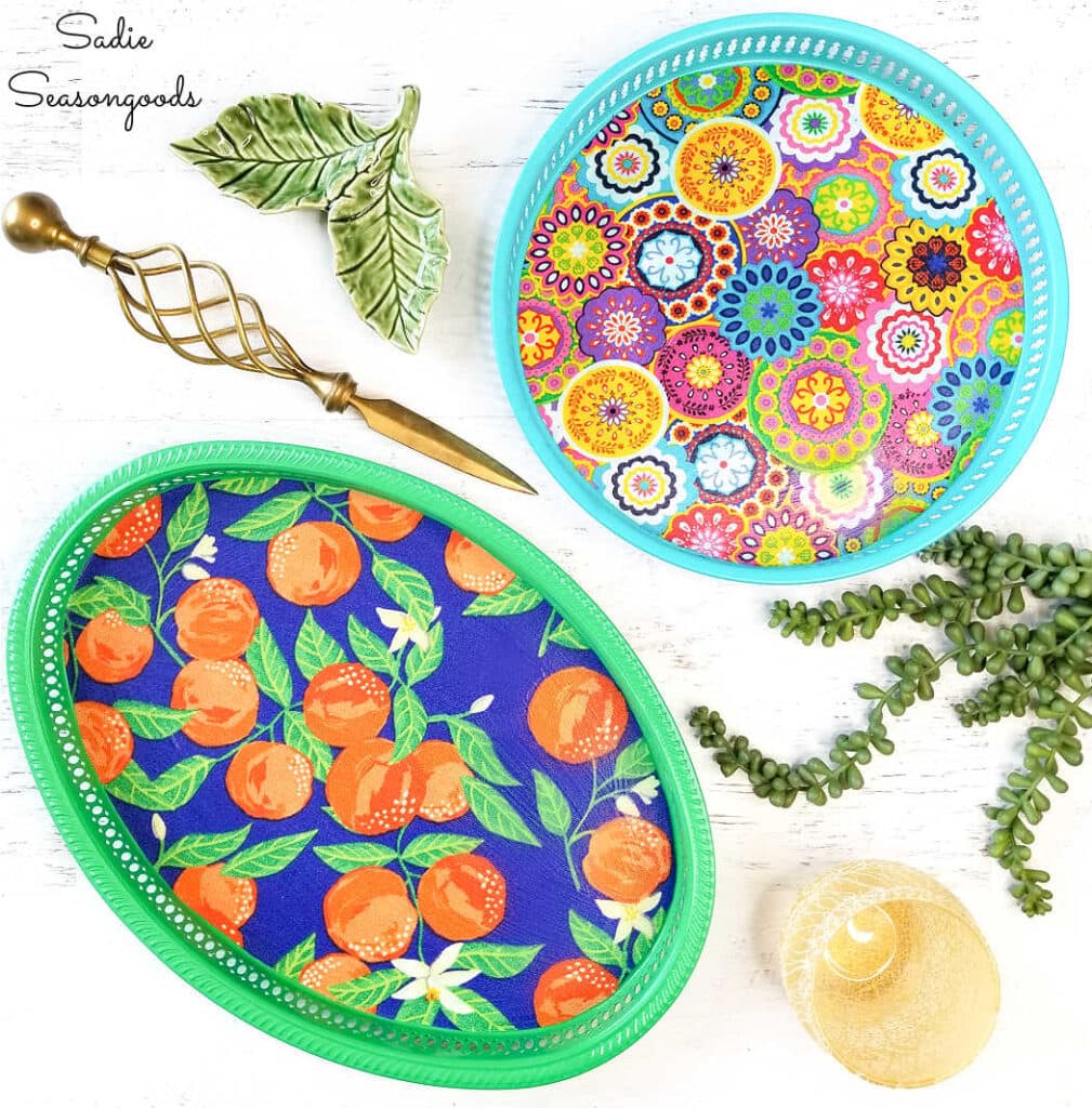 Outdoor Serving Tray with Boho Summer Style