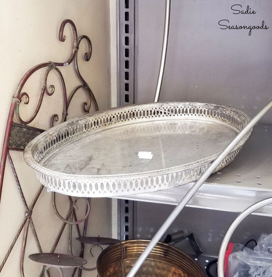 silver serving tray