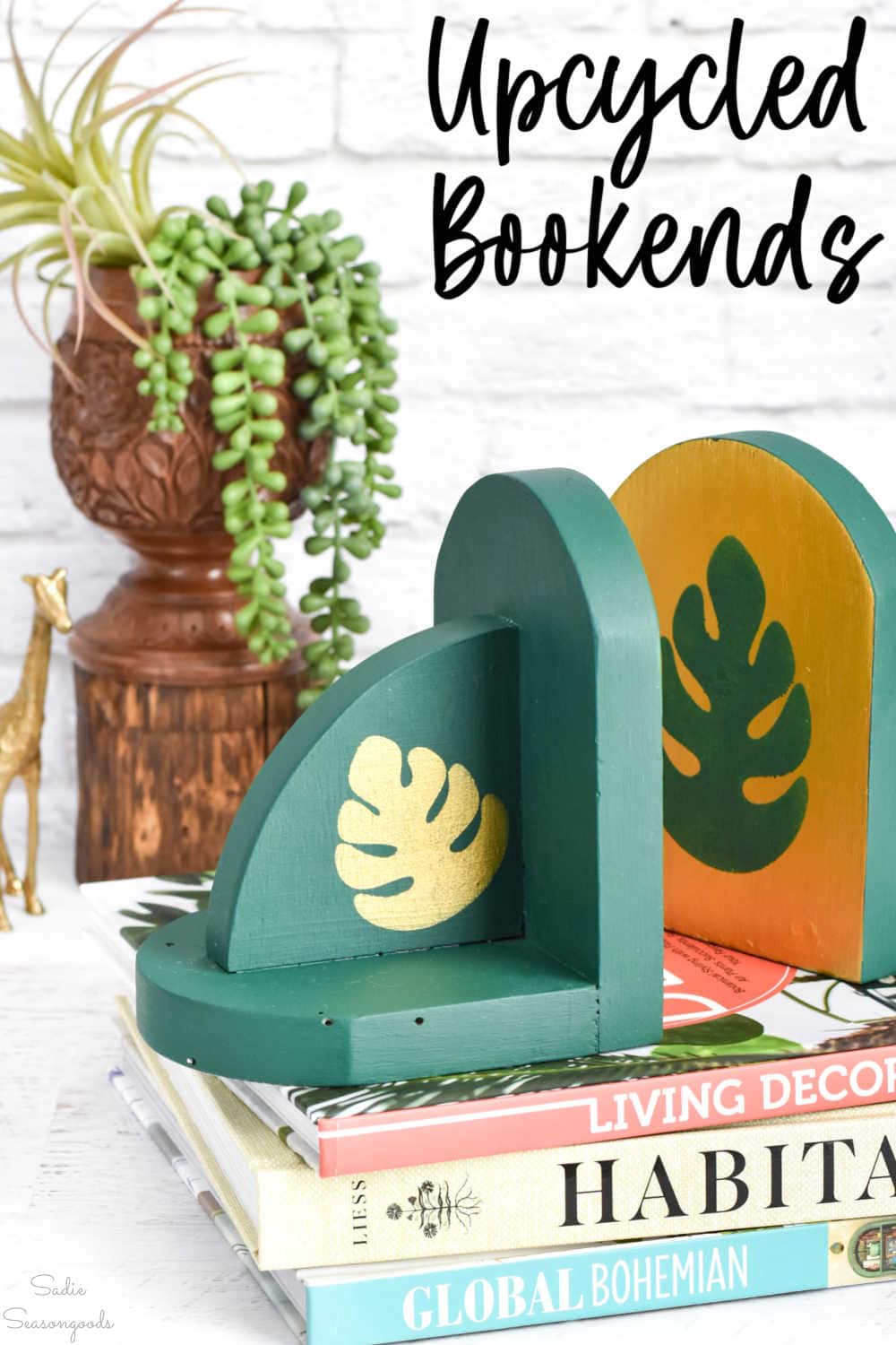 decorative bookends for boho home decor