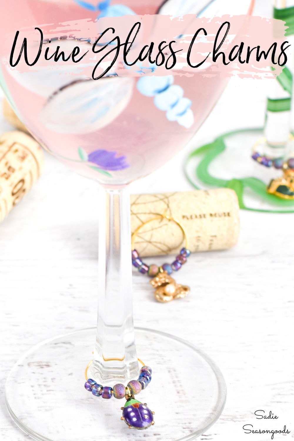 jewelry crafts for wine glass charms