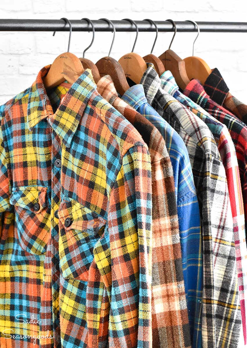 flannel shirts for upcycling