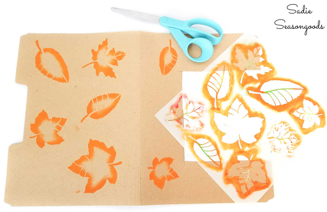 stenciling on cardstock to make patterns