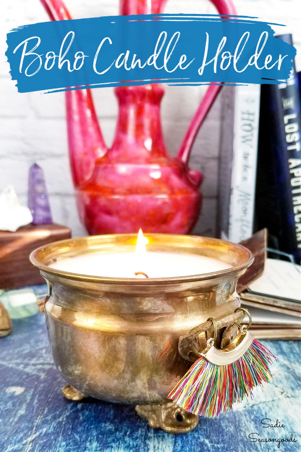 boho candle holder