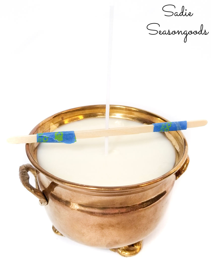 finishing a boho candle