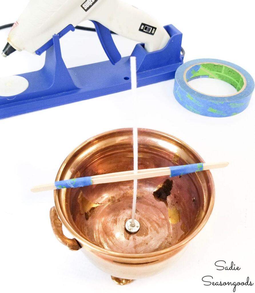 Vintage Brass as a Boho Candle Holder