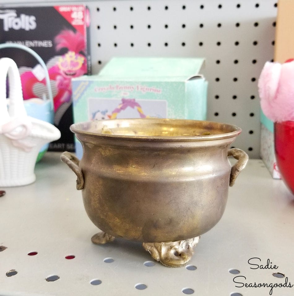 Vintage Brass as a Boho Candle Holder