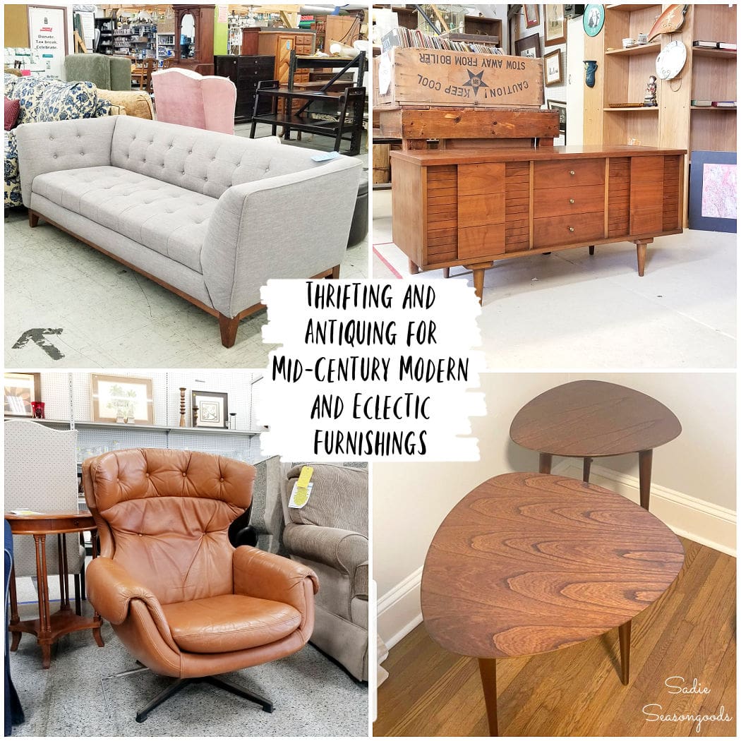 thrift store shopping for mid century decor