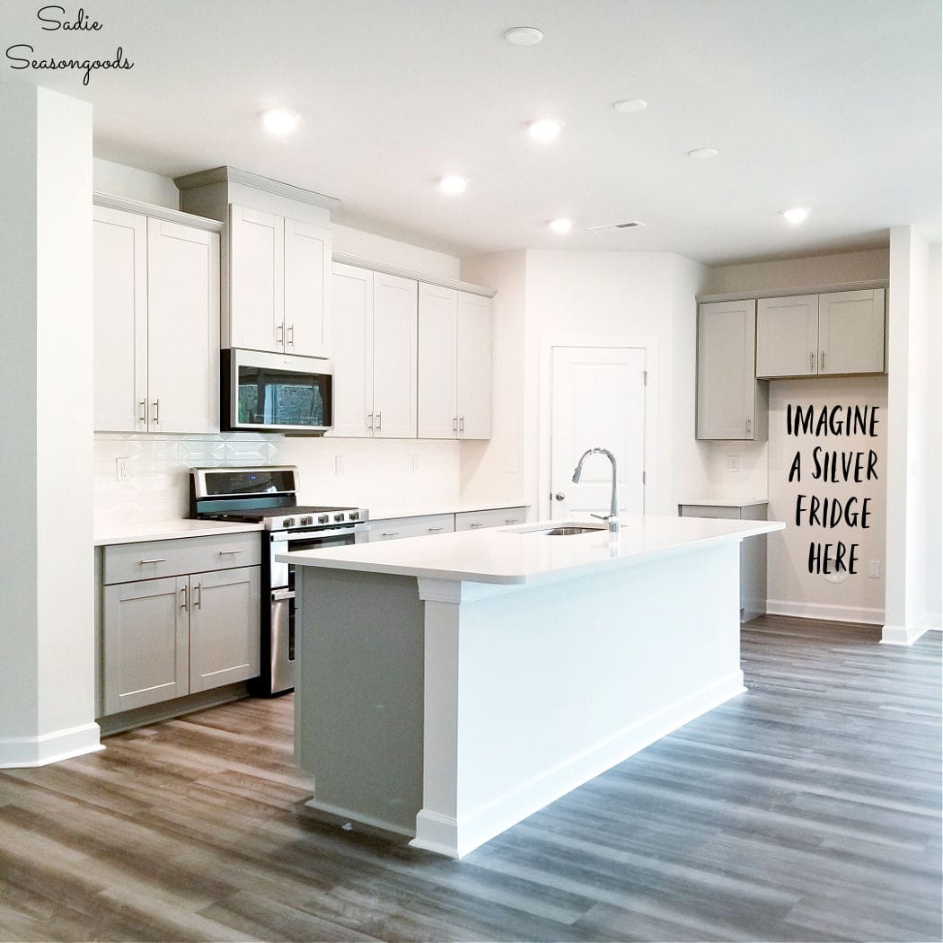 grey and white kitchen