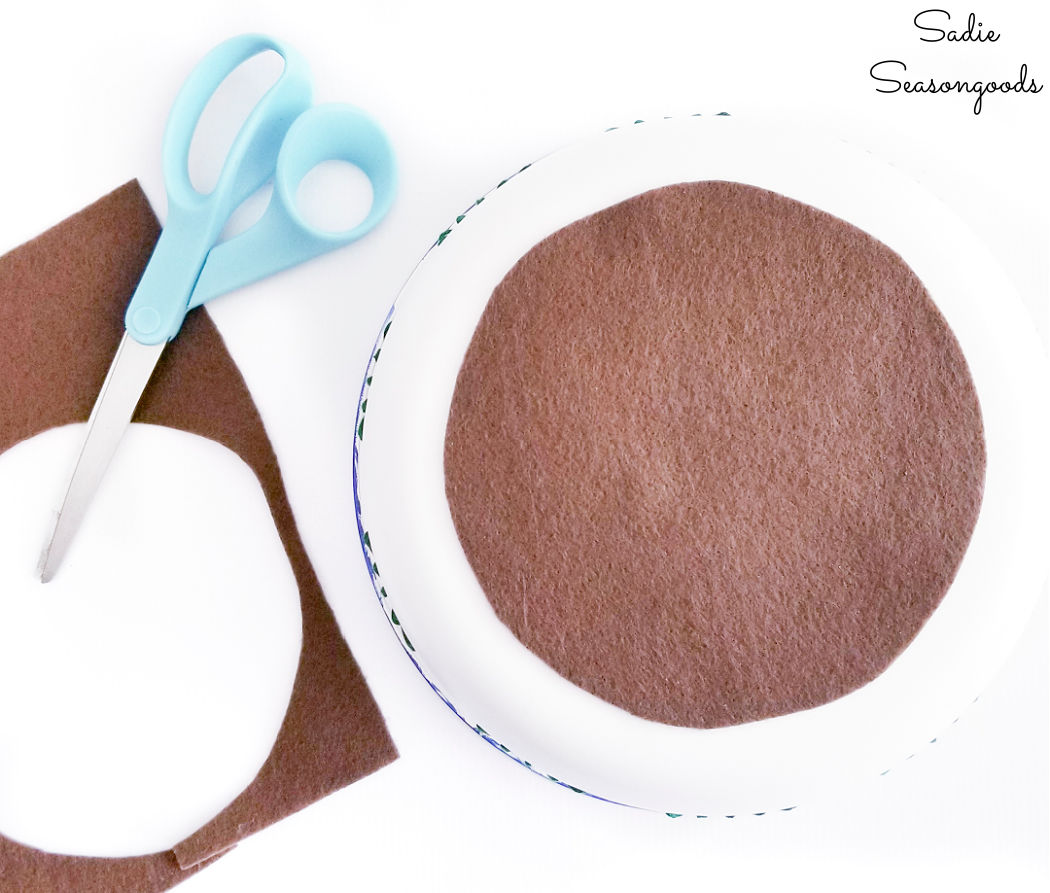 putting felt on the bottom of a decorative bowl