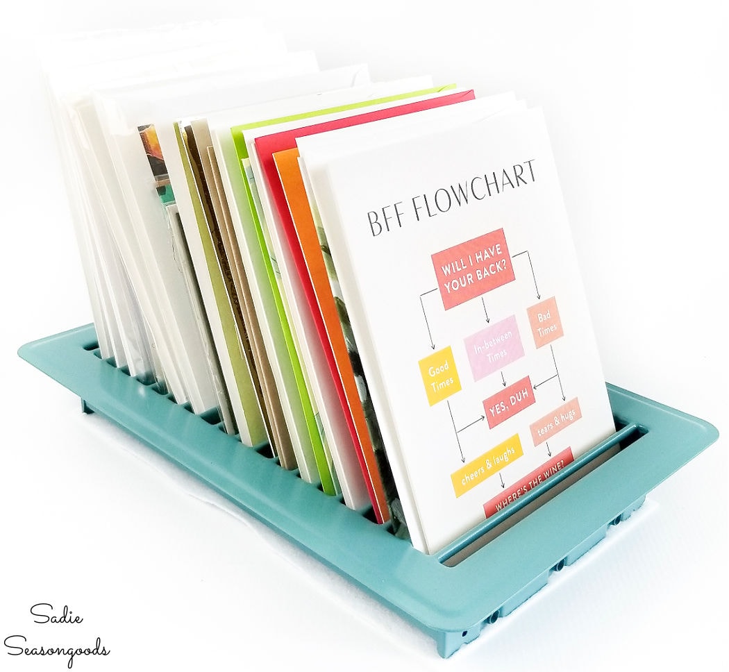 A DIY Greeting Card Organizer