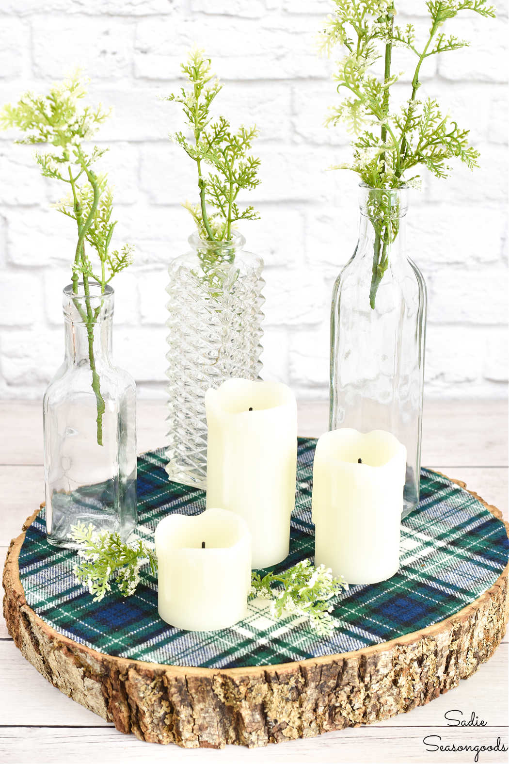 spring wedding centerpiece from crafting with flannel
