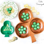 shamrock decor from vintage wooden bowls