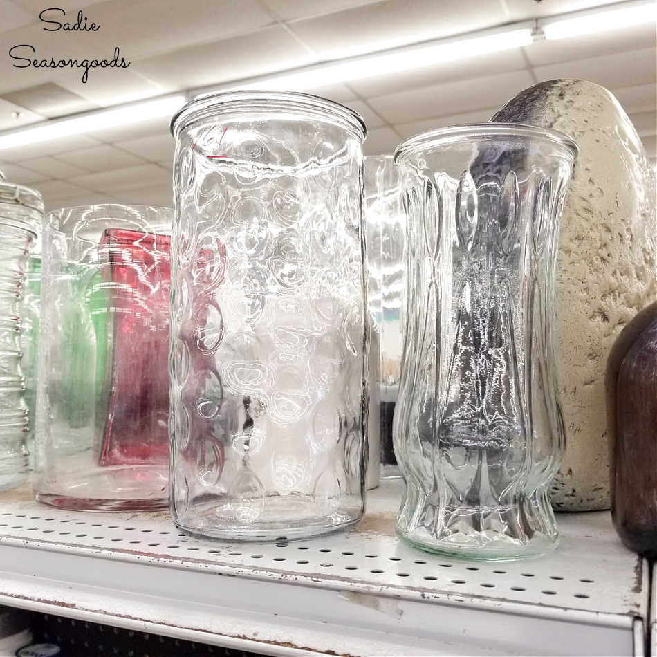 repurpose project for clear glass vases
