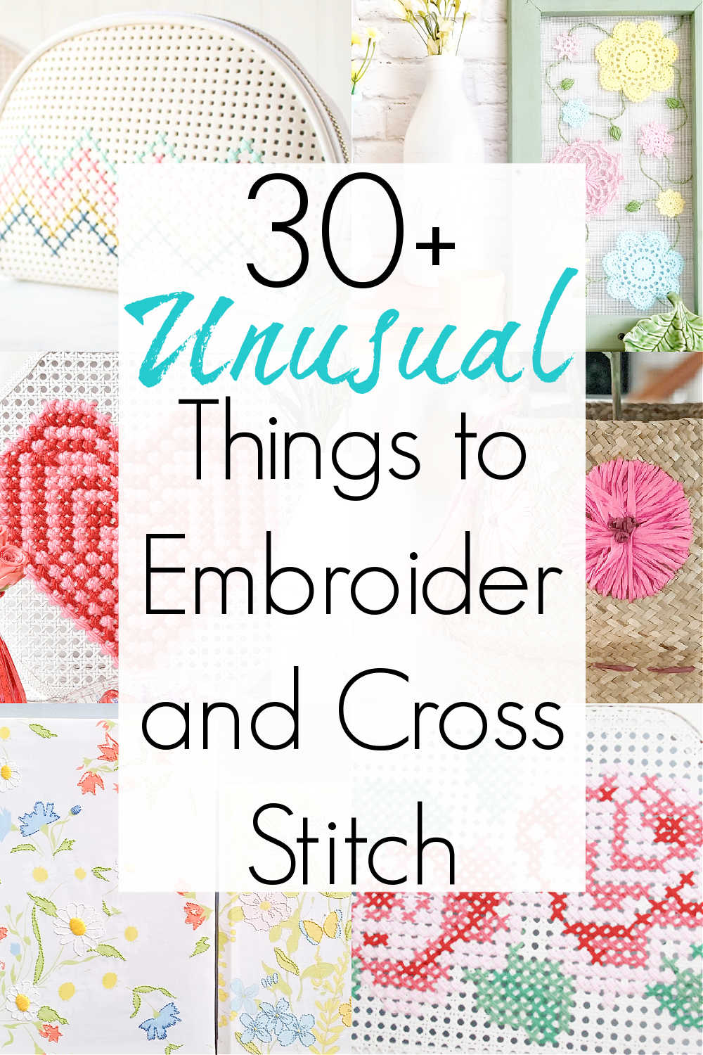 repurpose projects with unique embroidery or cross stitch