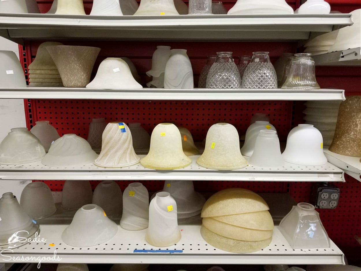 glass light shades at habitat restore