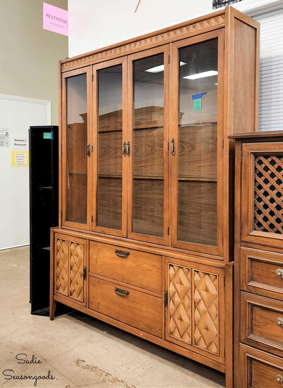 mid century modern china cabinet