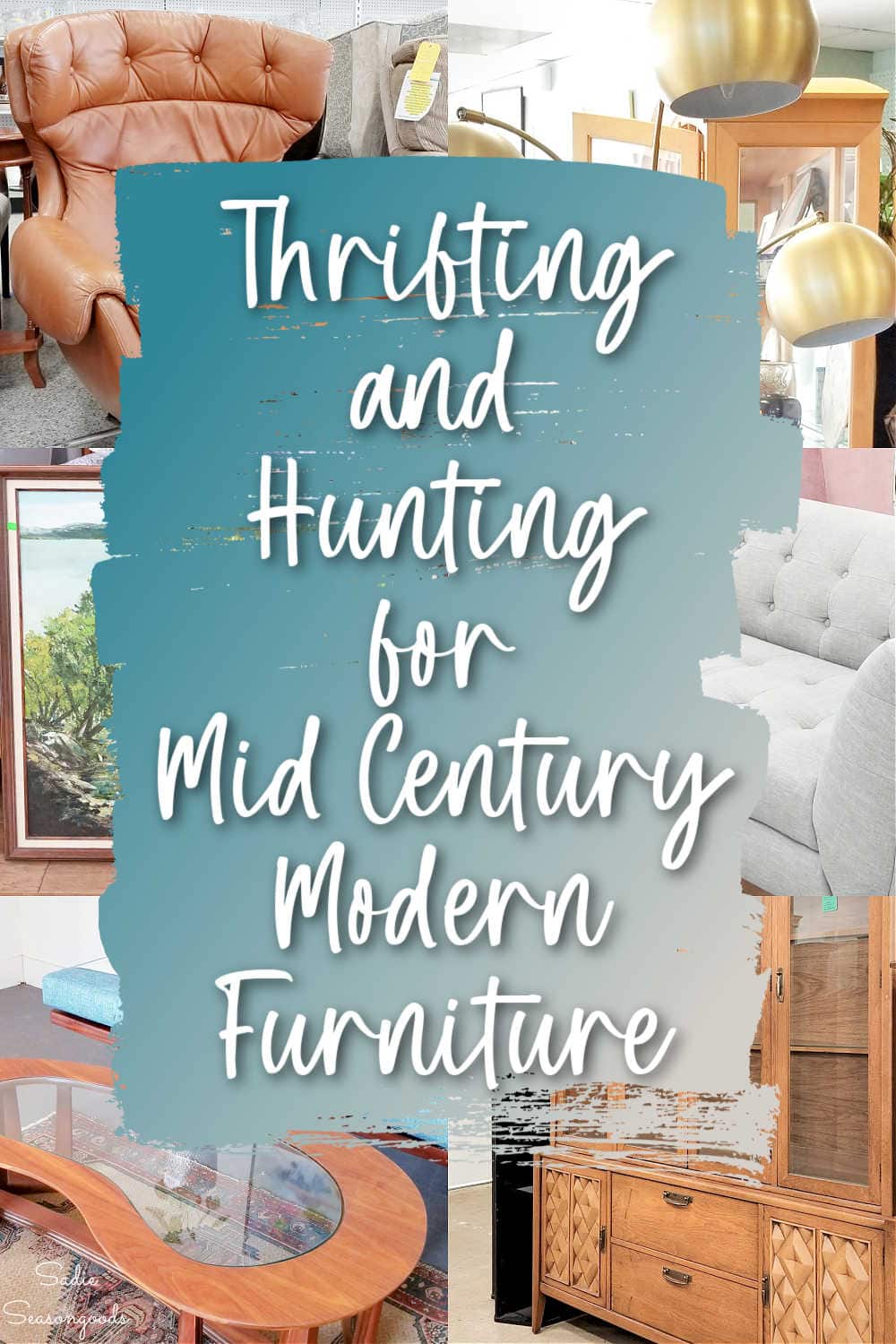 mid century modern furniture from the thrift store