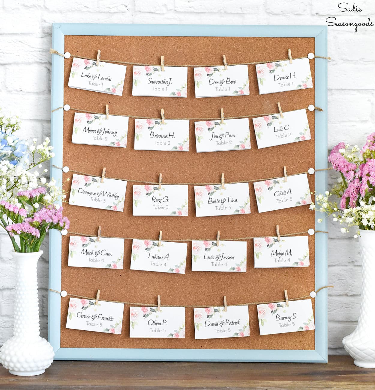 Rustic Wedding Seating Chart