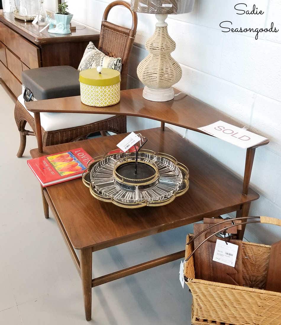 two tier end table