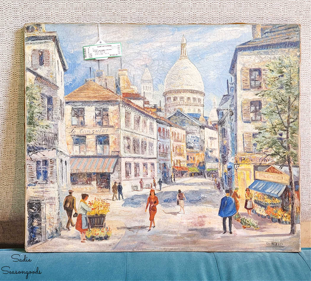 vintage paris painting