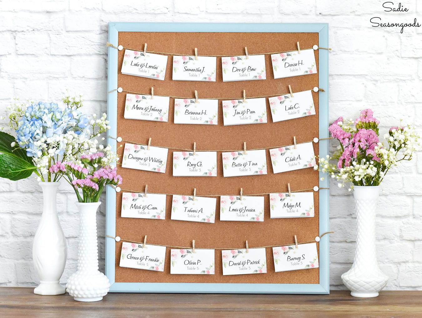 cheap diy wedding seating chart