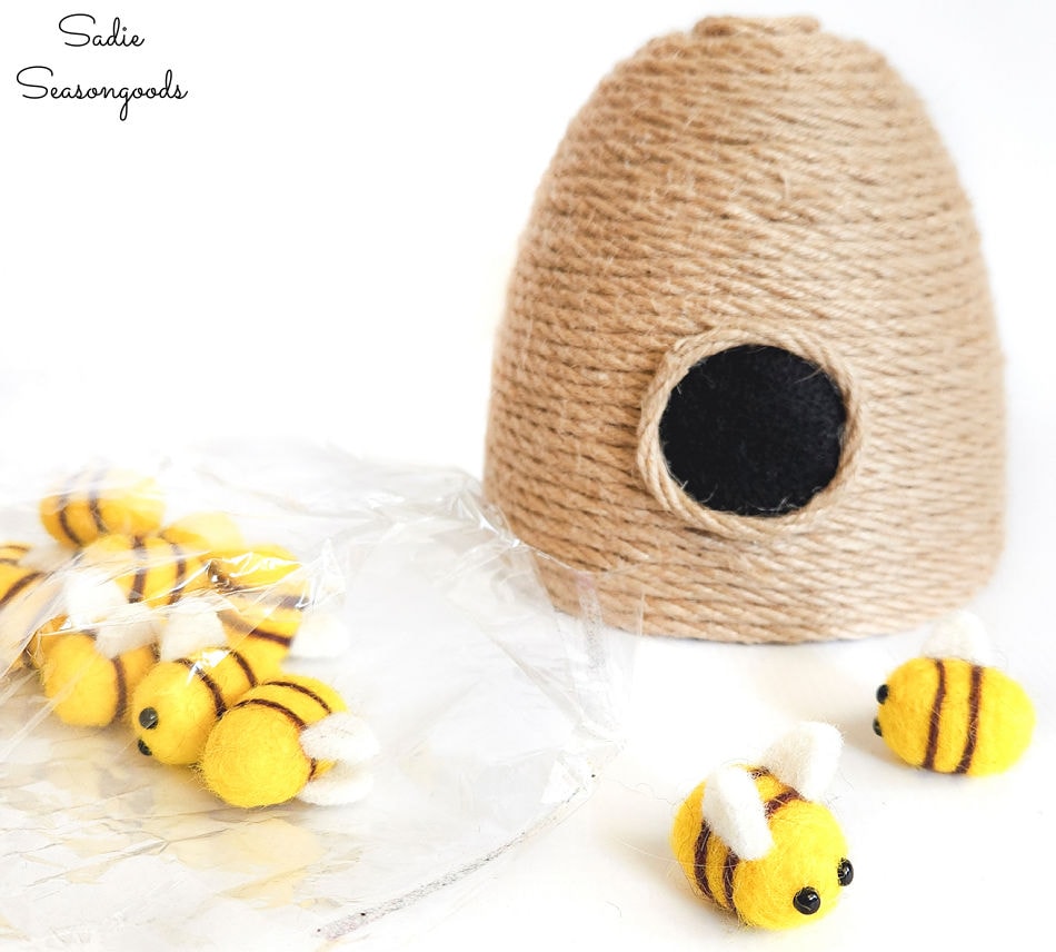 felted wool bees