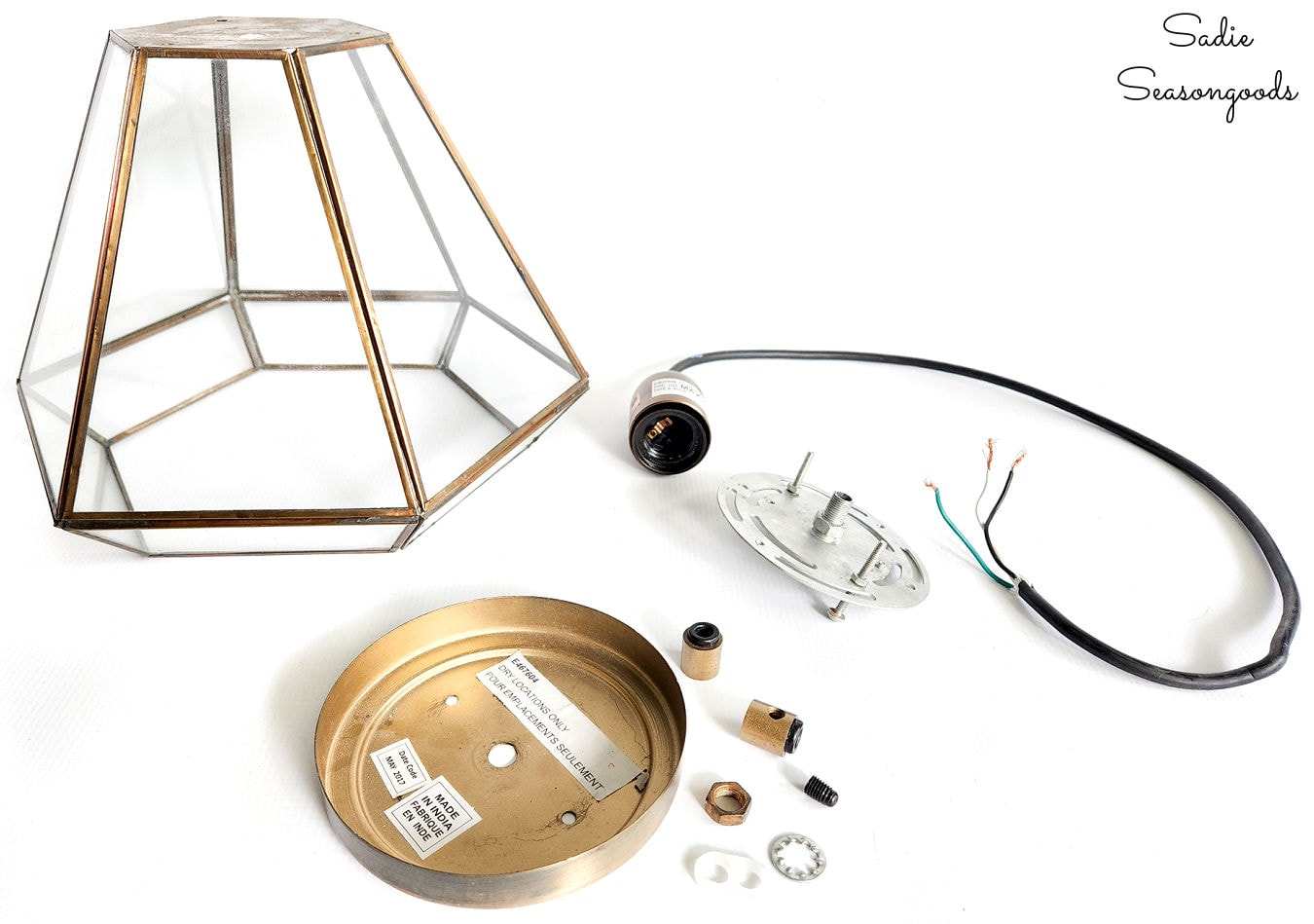 taking the electrical components out of a pendant light