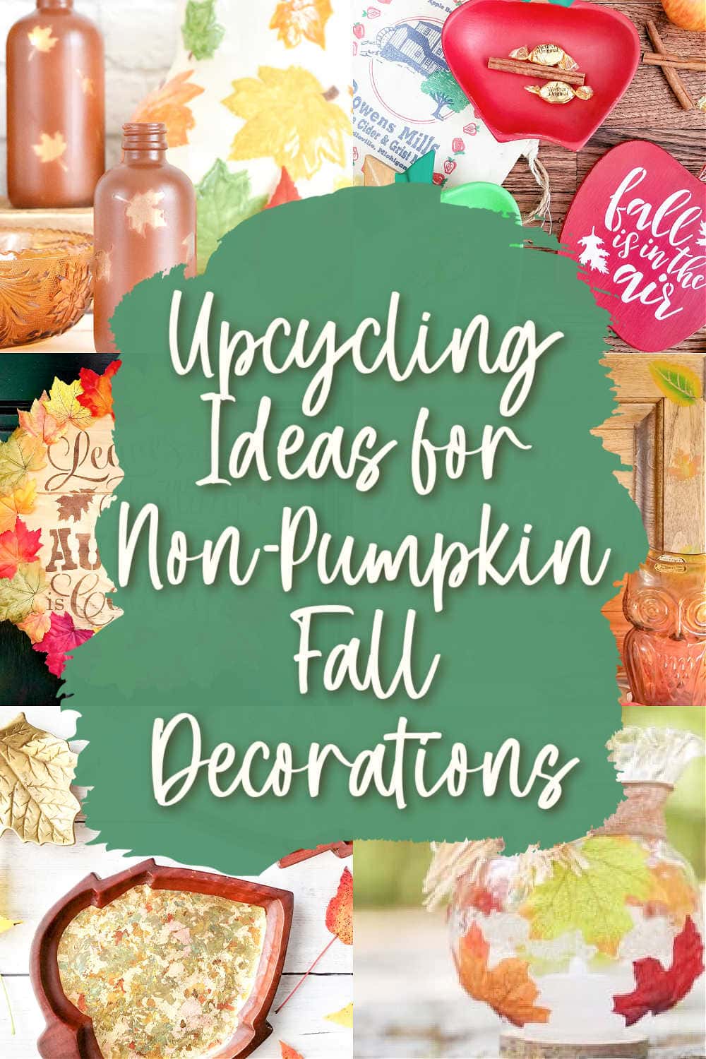 upcycling ideas for non pumpkin fall decorations