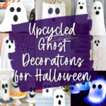 halloween ghost decorations that are upcycled and repurposed
