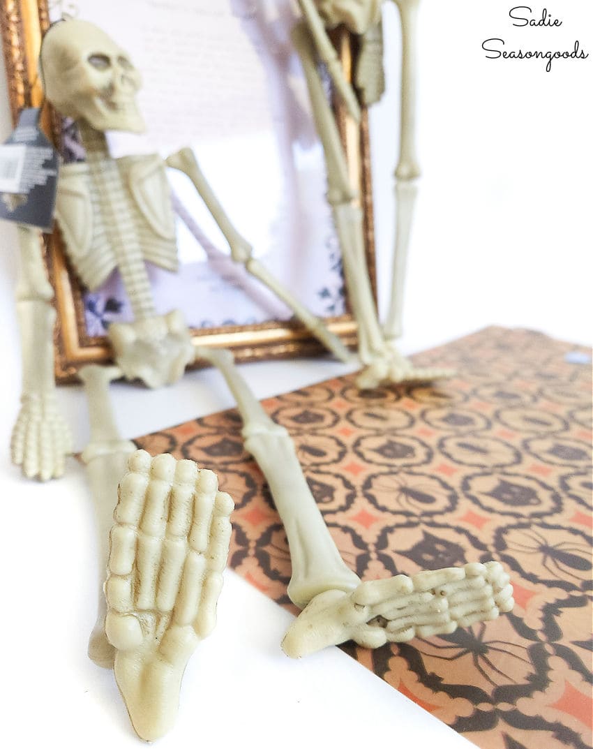 plastic skeletons from dollar tree