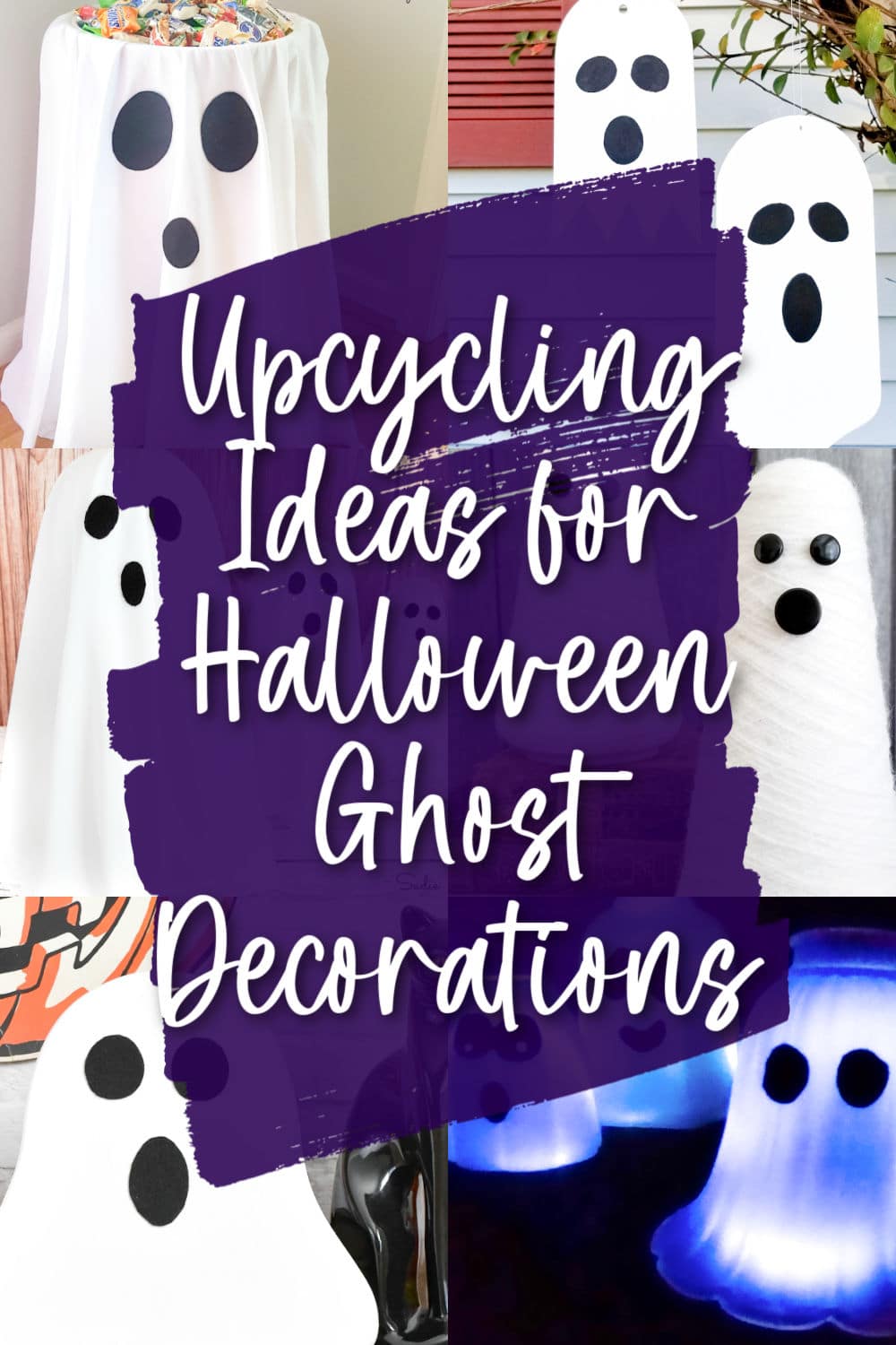 repurposed projects as halloween ghost decorations