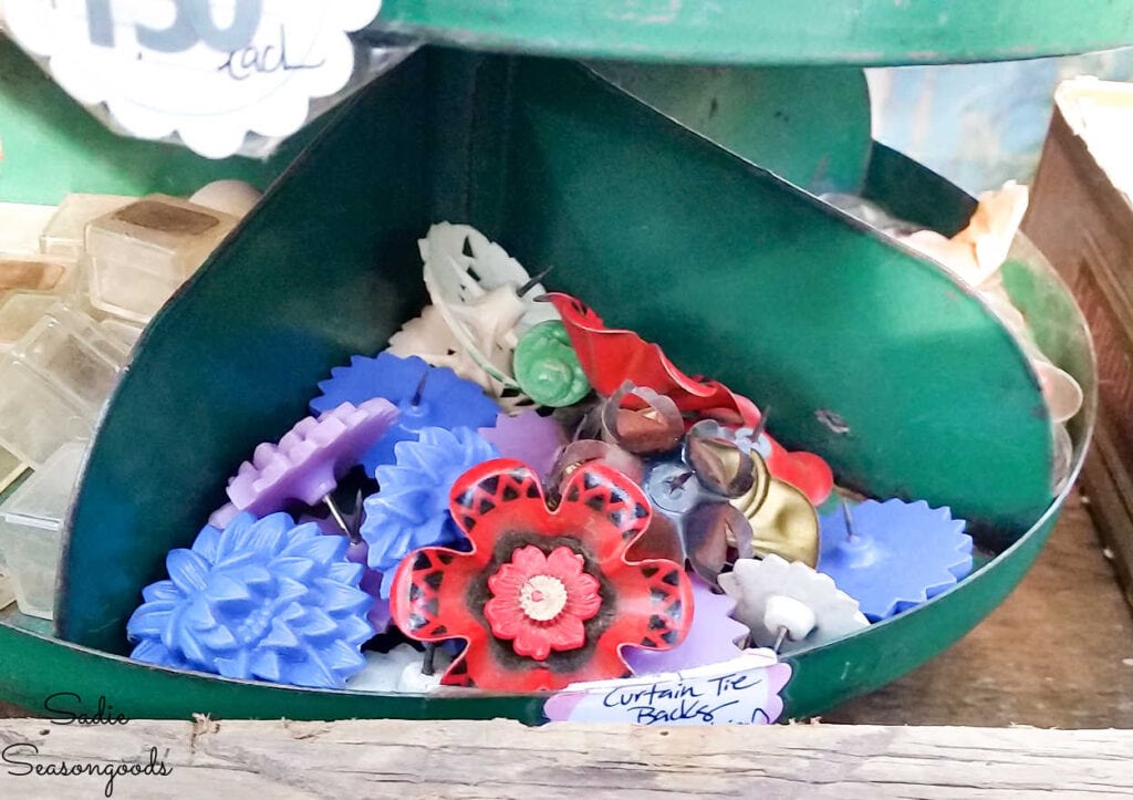 Christmas Necklace from Vintage Curtain Tie Backs