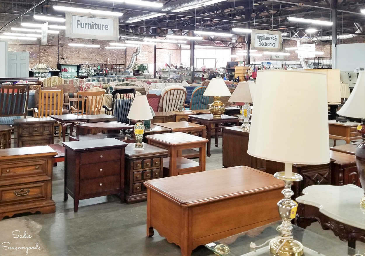 used furniture at the rescue mission thrift store