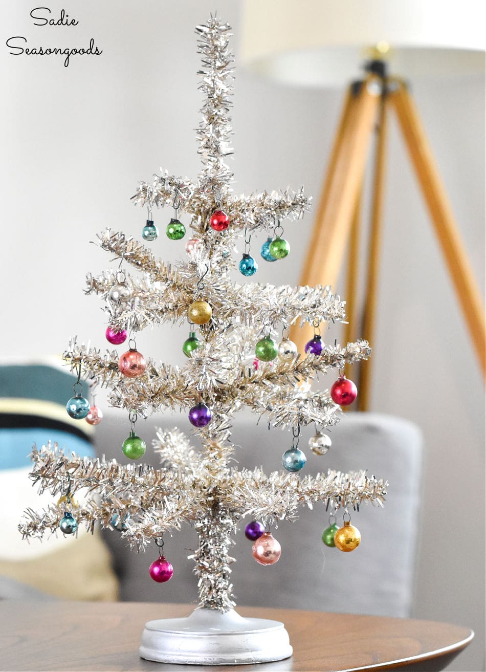 tabletop tinsel tree