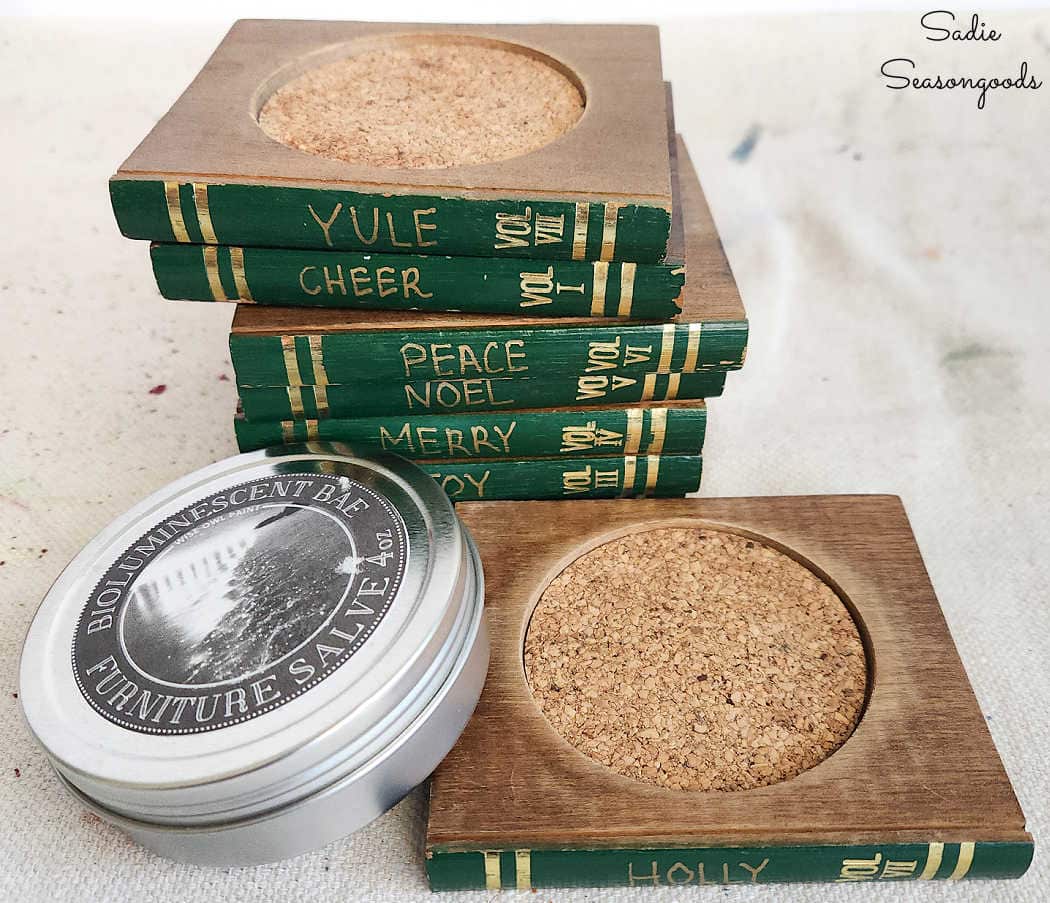 vintage coasters that need to be conditioned with furniture salve