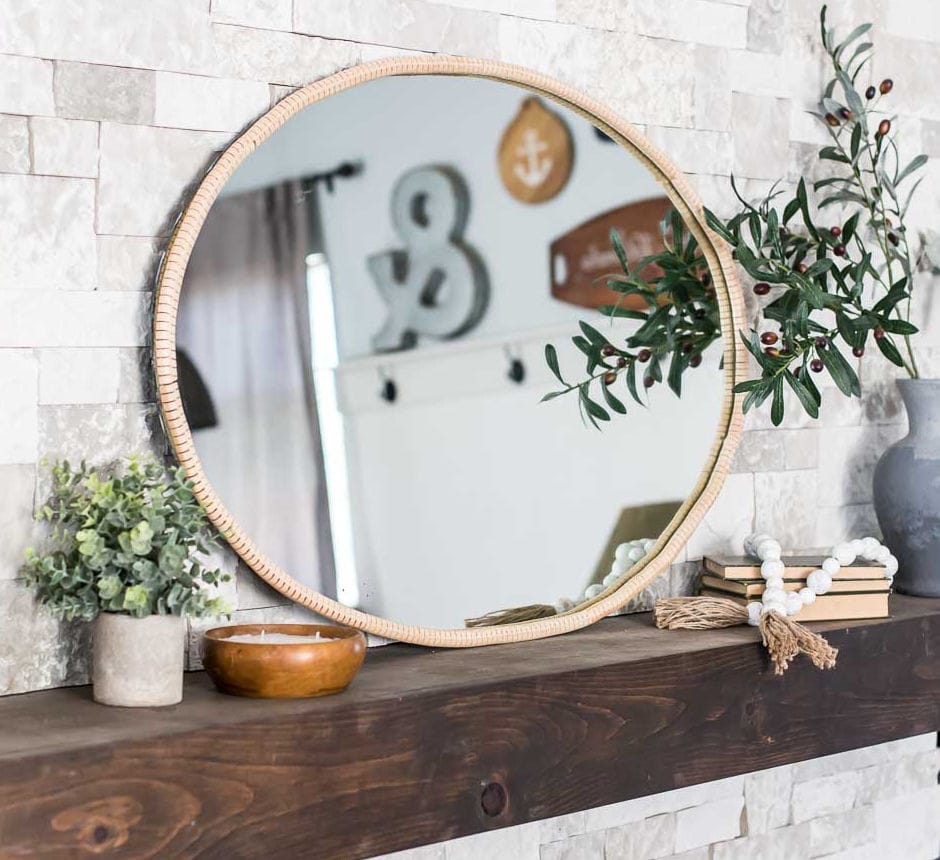 wood frame mirror