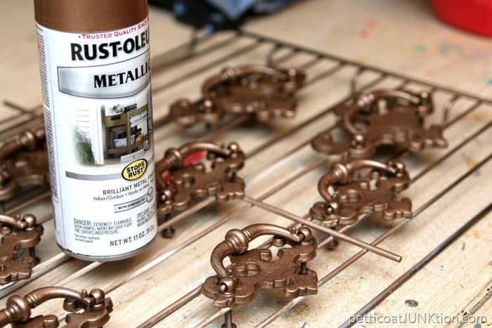 trick to spray painting hardware