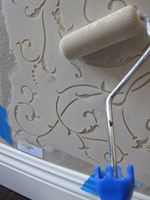 how to stencil a design on a wall